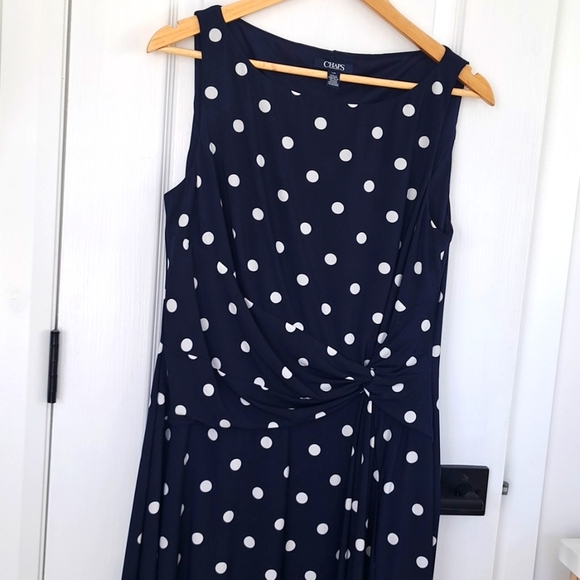 Chaps Polka Dot Dress - Picture 4 of 4